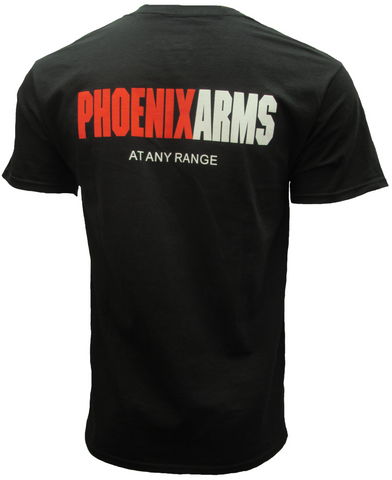 Phoenix Classic Black T-Shirt Logo Front & Back